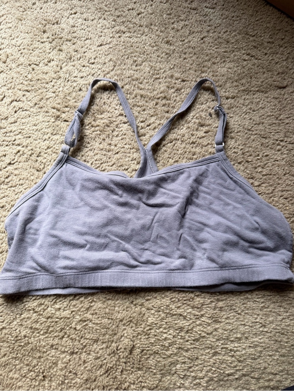 Light Gray Bralette with Adjustable Straps